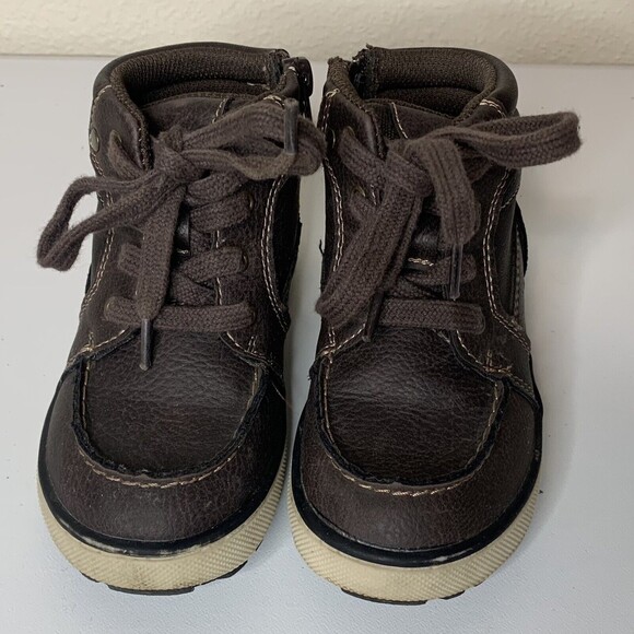 Eddie Bauer Lace Up Boots Size Zipper Seneca Brown Size 9M Kids - Picture 3 of 8
